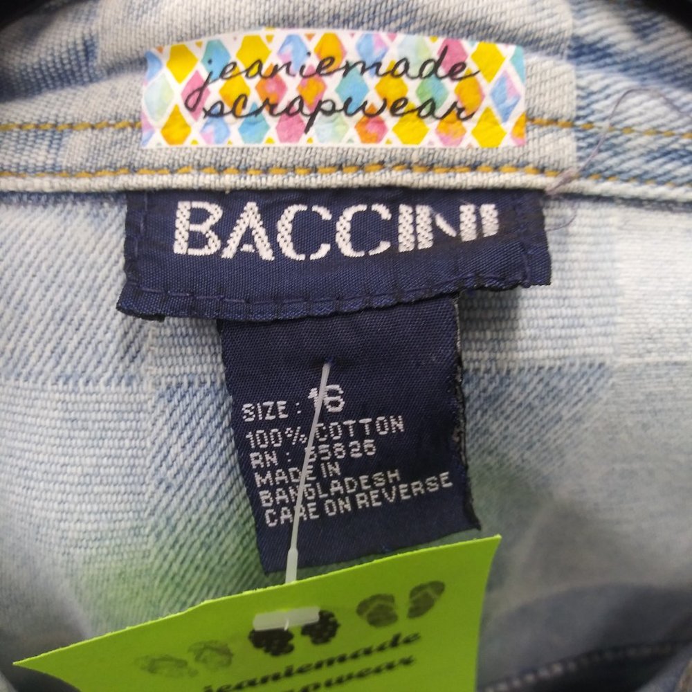 2442 Jeaniemade Size 16 (XL) Baccini Upcycled Jean Dress - Picture 11 of 11